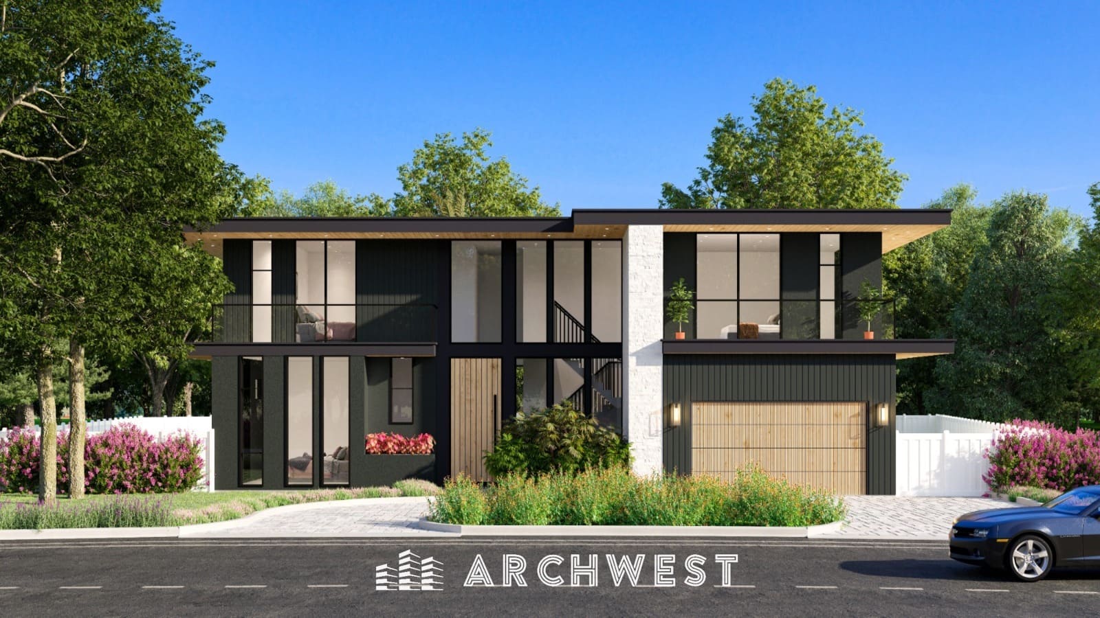 40. 3D Daylight Render of a Modern House, California, USA